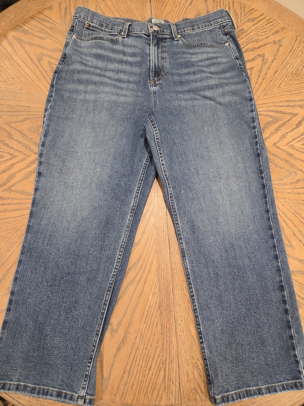 L.L.Bean Jeans Women 16 Petite Classic Fit Straight Leg Gorpcore High Rise